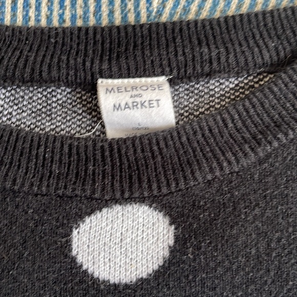 Melrose and Market black and white polka dot sweater - Picture 2 of 4